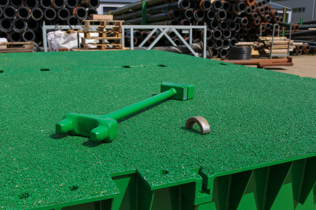 koppelmateriaal waterking koppelpen en koppelmaan op ponton